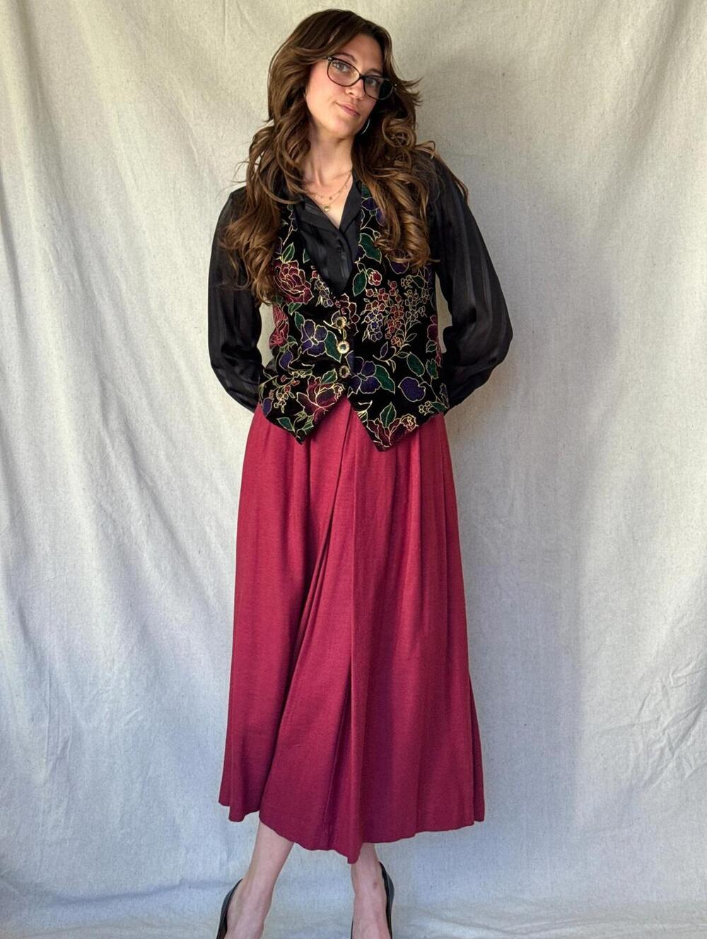 90s Sheer Black Striped Button Up Blouse